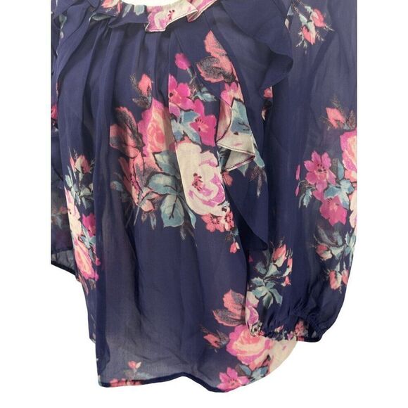 Anthropologie Brand Leifsdottir Floral Silk Blouse Sz S EUC Romantic Boho Vibes - Picture 6 of 12